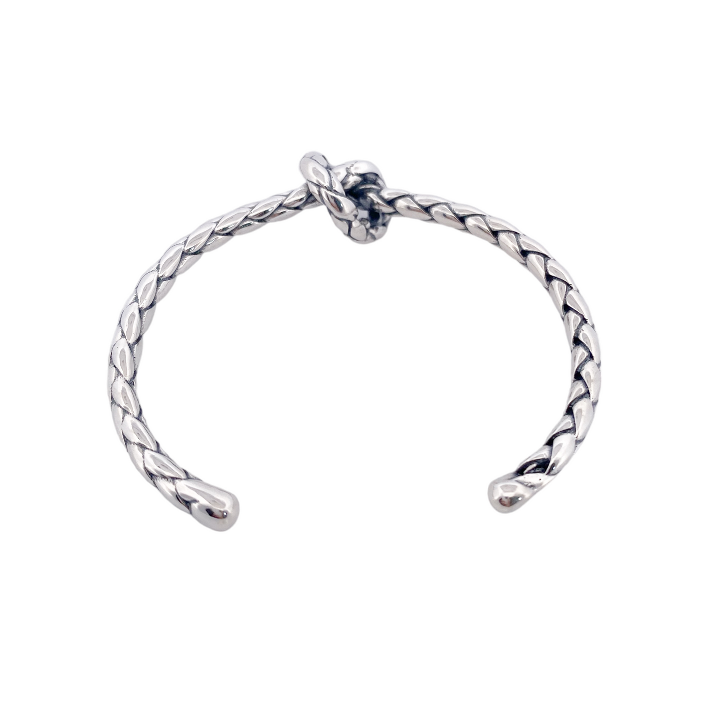 SILVER MAN BANGLE WITH KNOT
