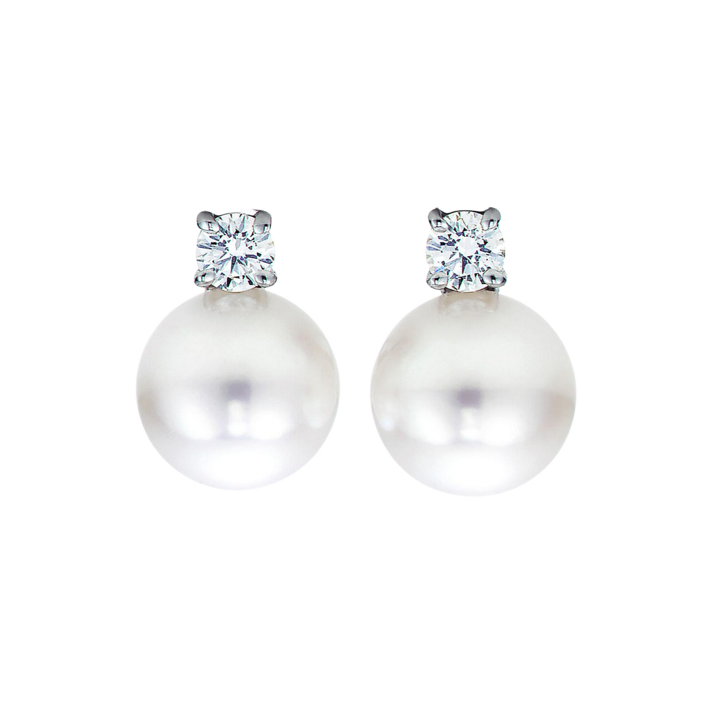 EARRINGS WITH SHELL PEARL AND CZ