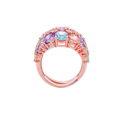 BOUQUET RING WITH MULTICOLOR STONES