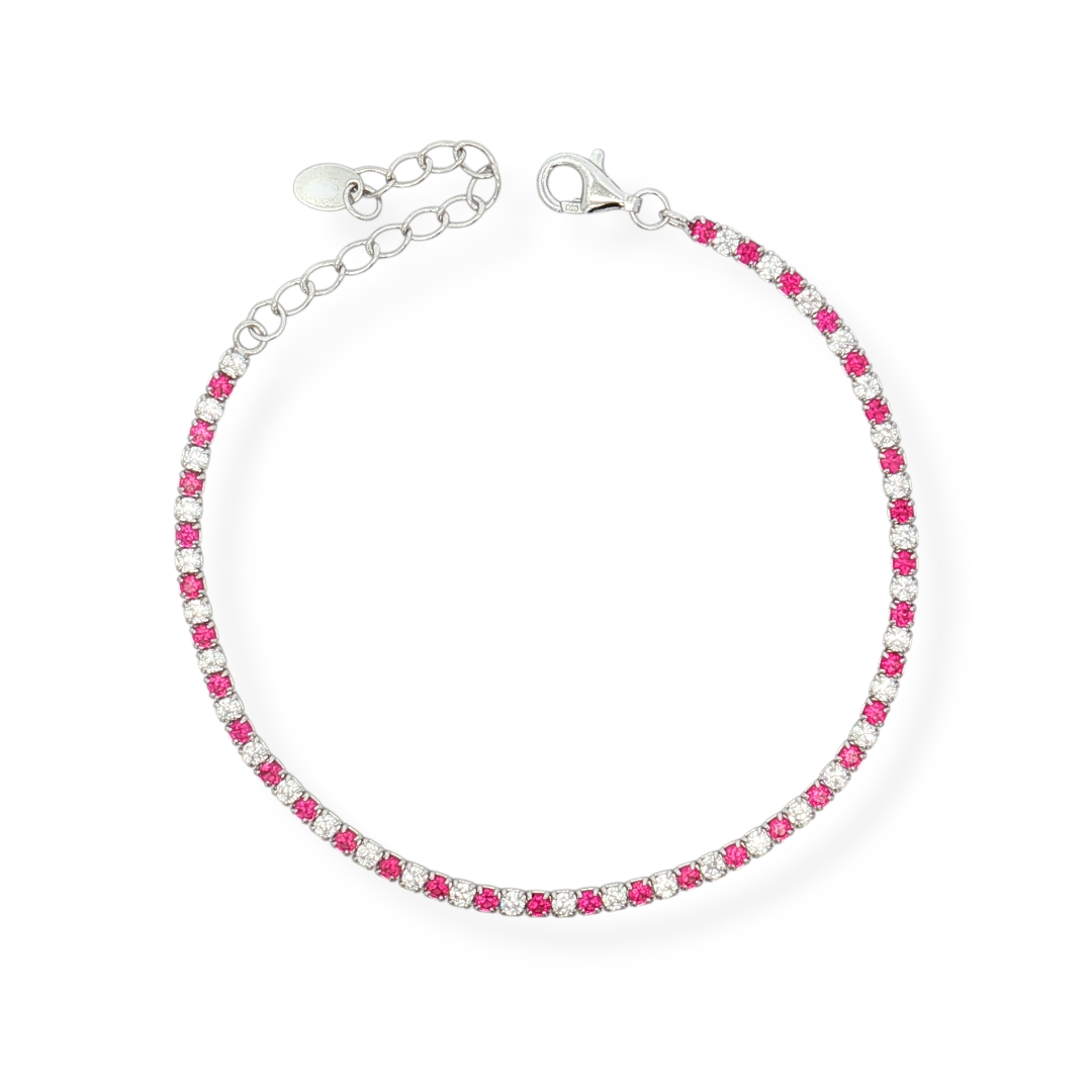 925 SILVER TENNIS MACHINE 16+4 CM rodium