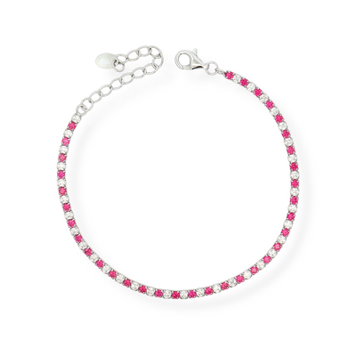 925 SILVER TENNIS MACHINE 16+4 CM rodium