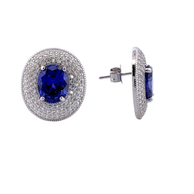 OVAL EARRINGS WITH CZ