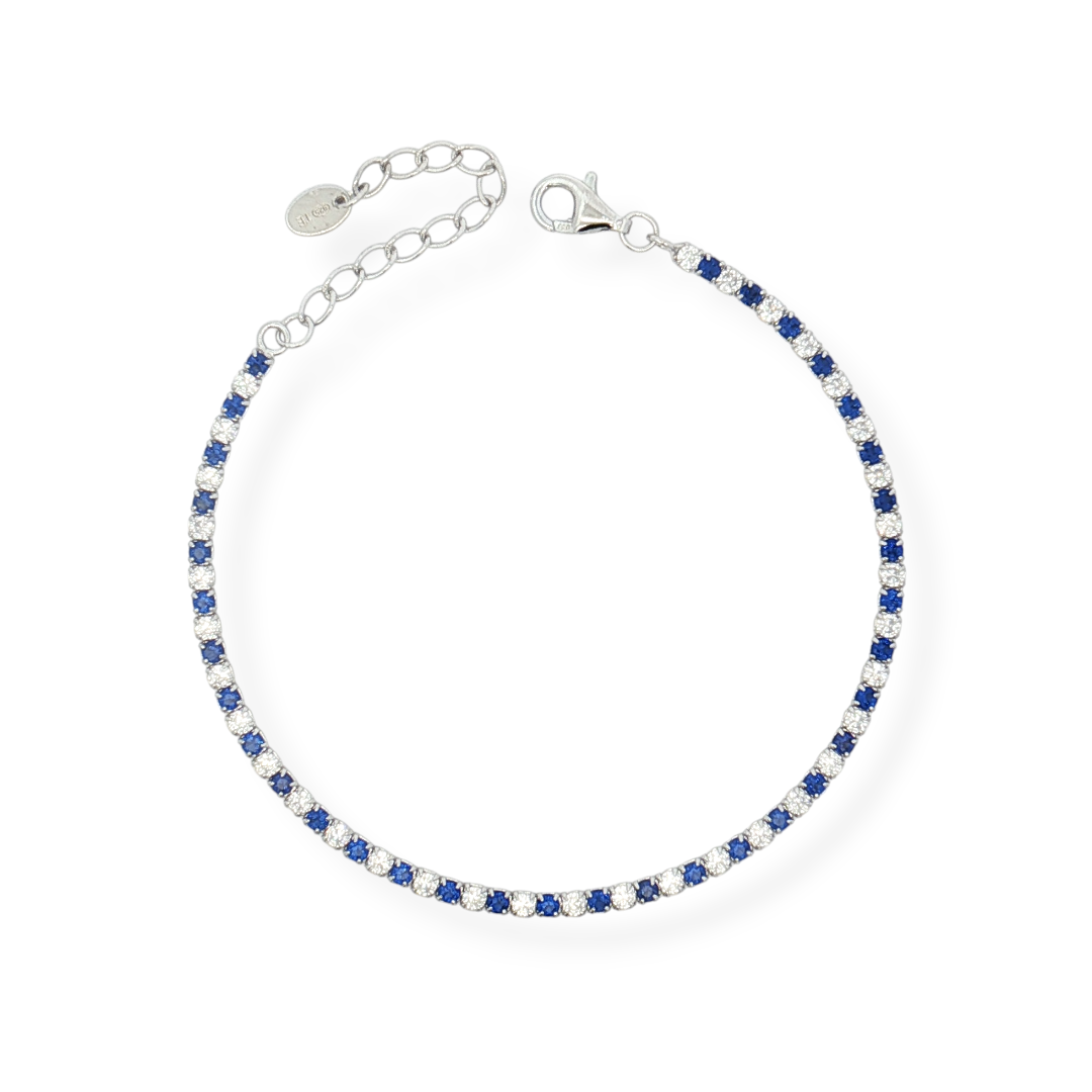 925 SILVER TENNIS MACHINE 16+4 CM rodium