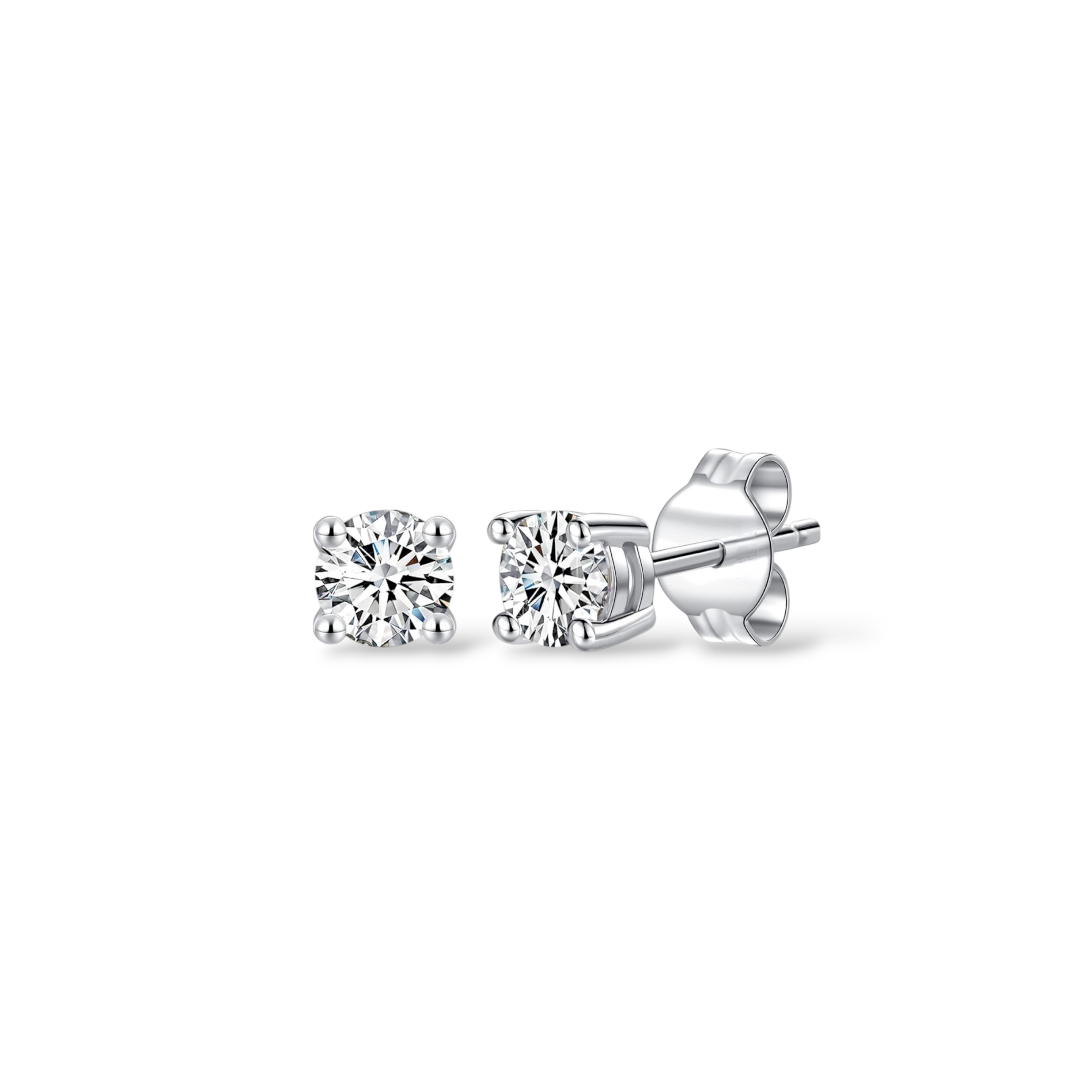 925 SILVER POINT LIGHT EARRINGS rhodium