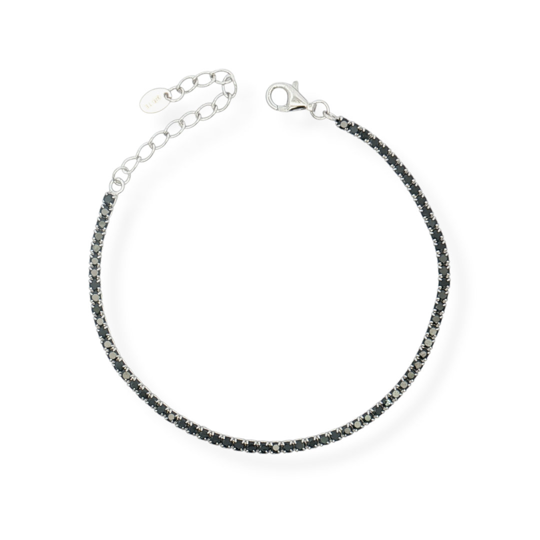 925 SILVER TENNIS MACHINE 16+4 CM rodium