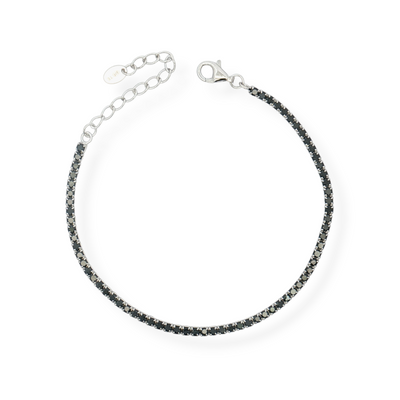 925 SILVER TENNIS MACHINE 16+4 CM rodium