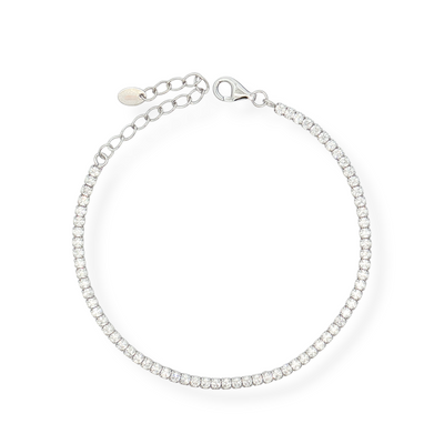 925 SILVER TENNIS MACHINE 16+4 CM rodium