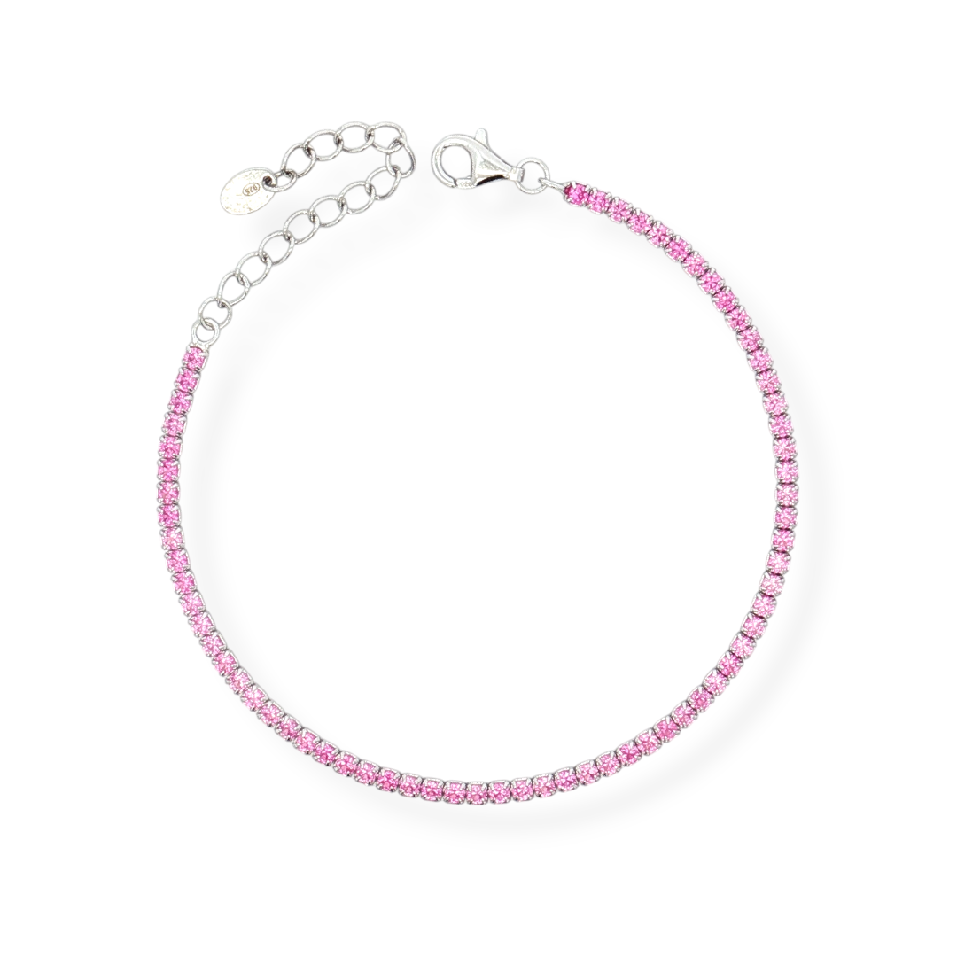 925 SILVER TENNIS MACHINE 16+4 CM rodium