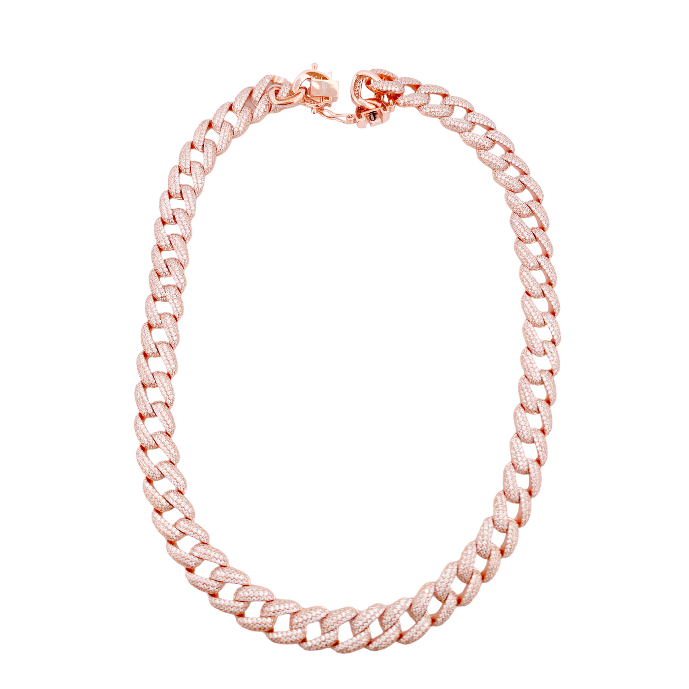 SILVER GROUMETTE NECKLACE - ROSE PLATED