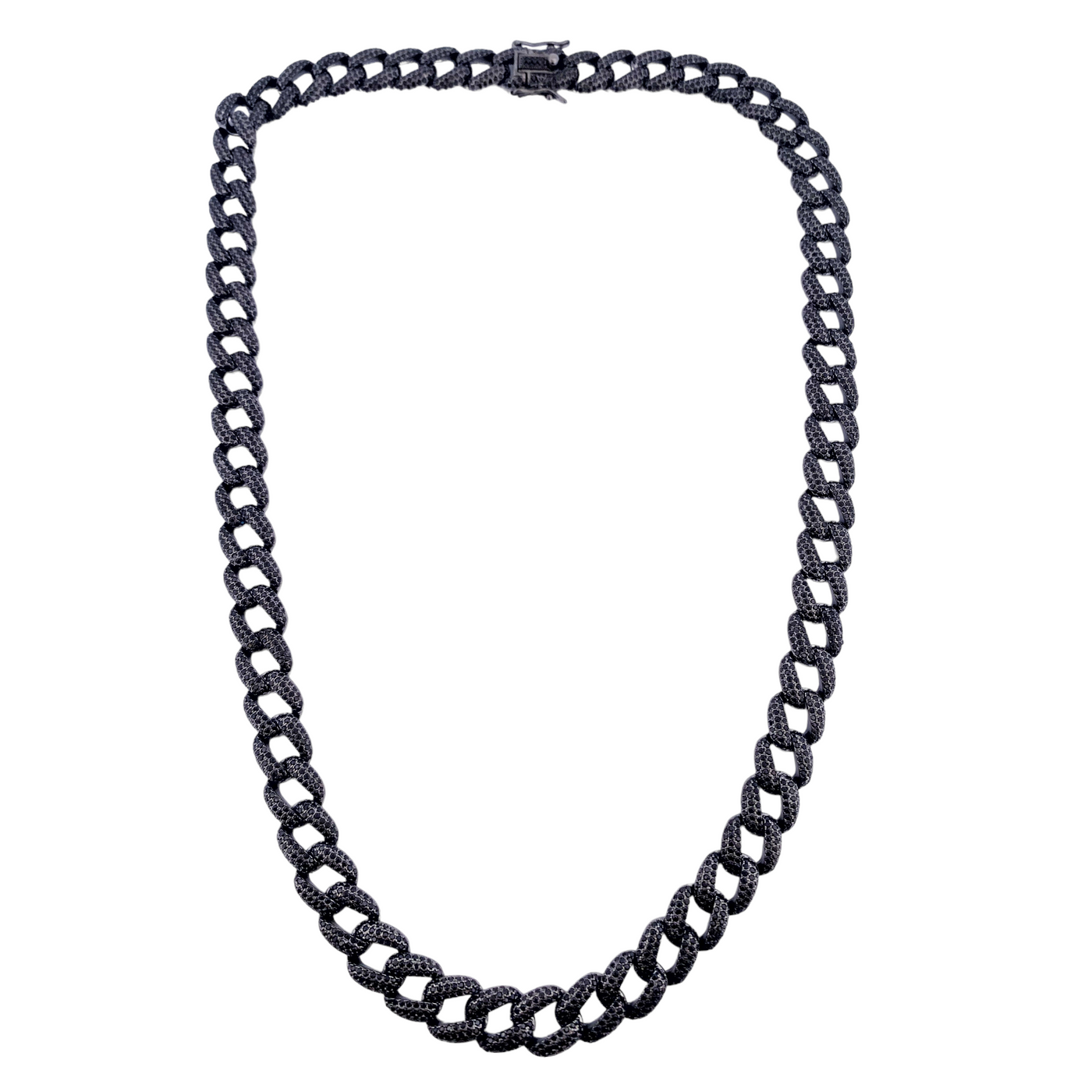 SILVER GROUMETTE NECKLACE - BLACK PLATED