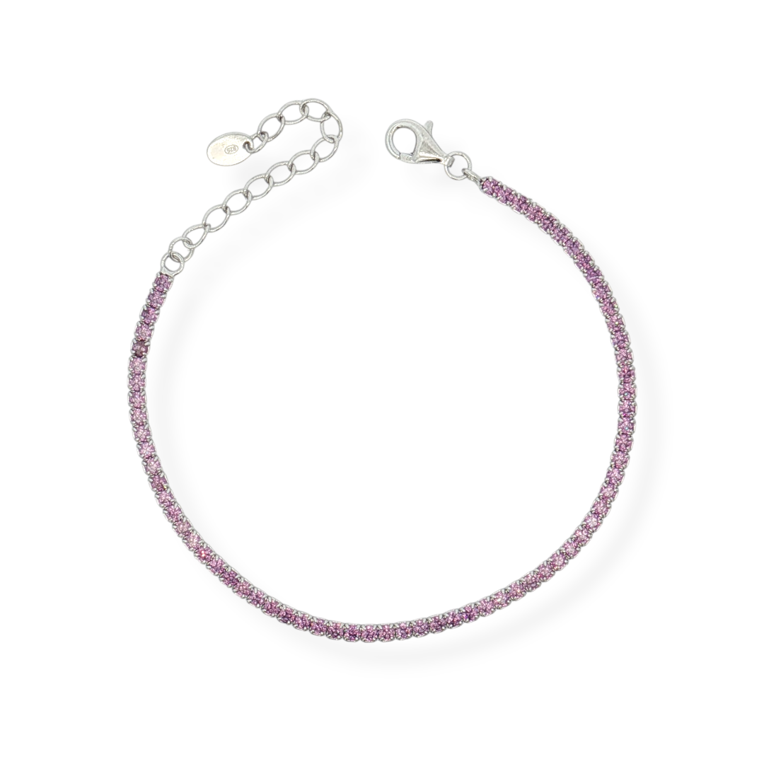 925 SILVER TENNIS MACHINE 16+4 CM rodium