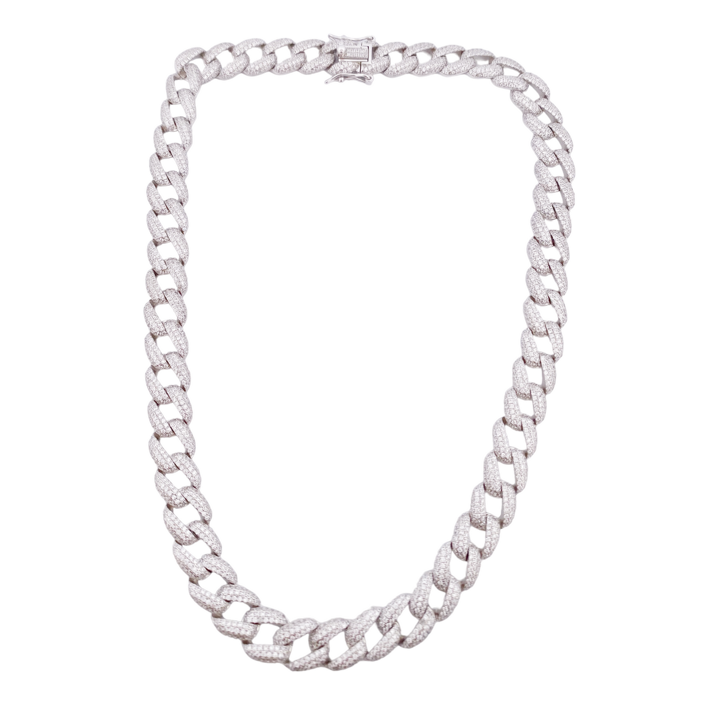 SILVER GROUMETTE NECKLACE - RHODIUM PLATED