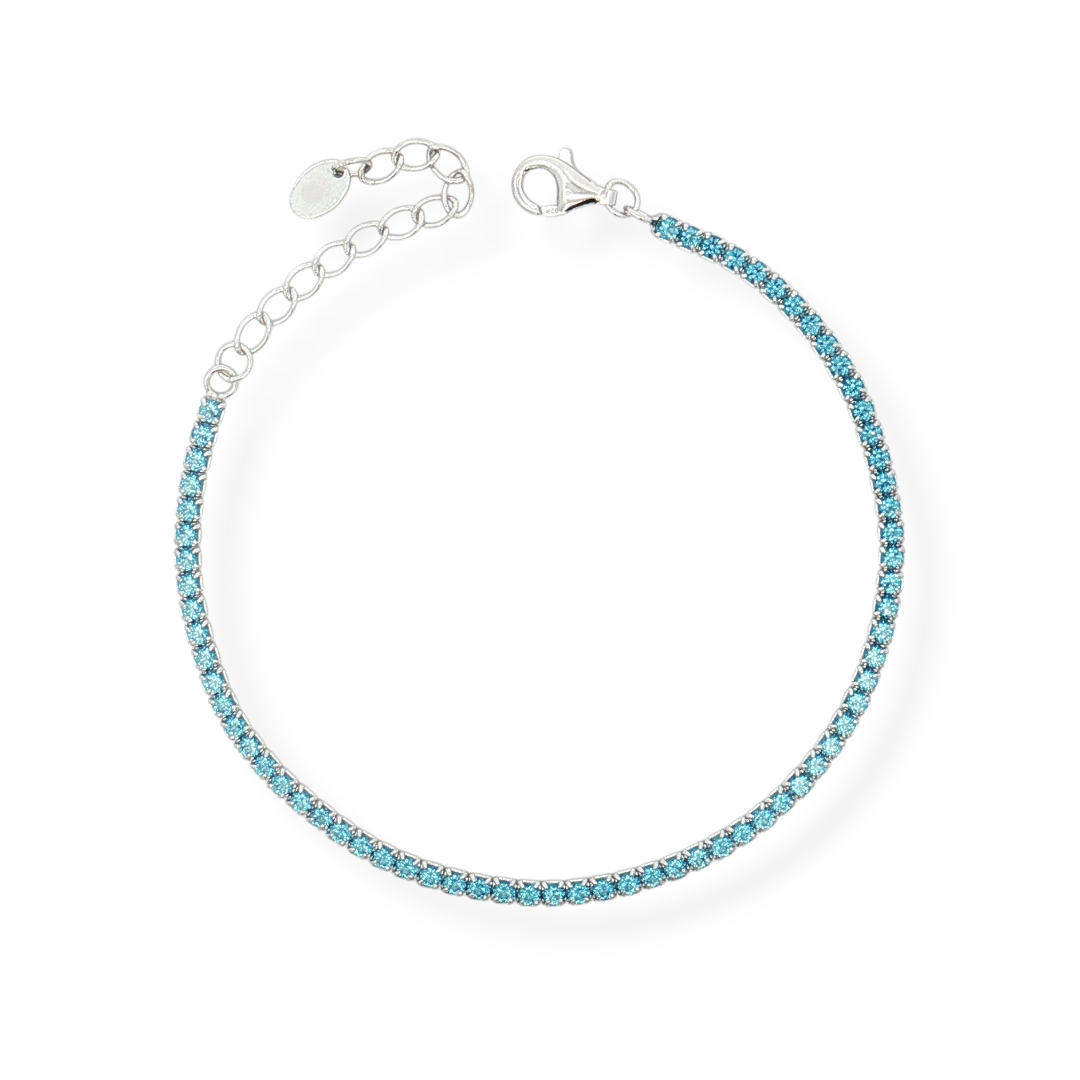 925 SILVER TENNIS MACHINE 16+4 CM rodium