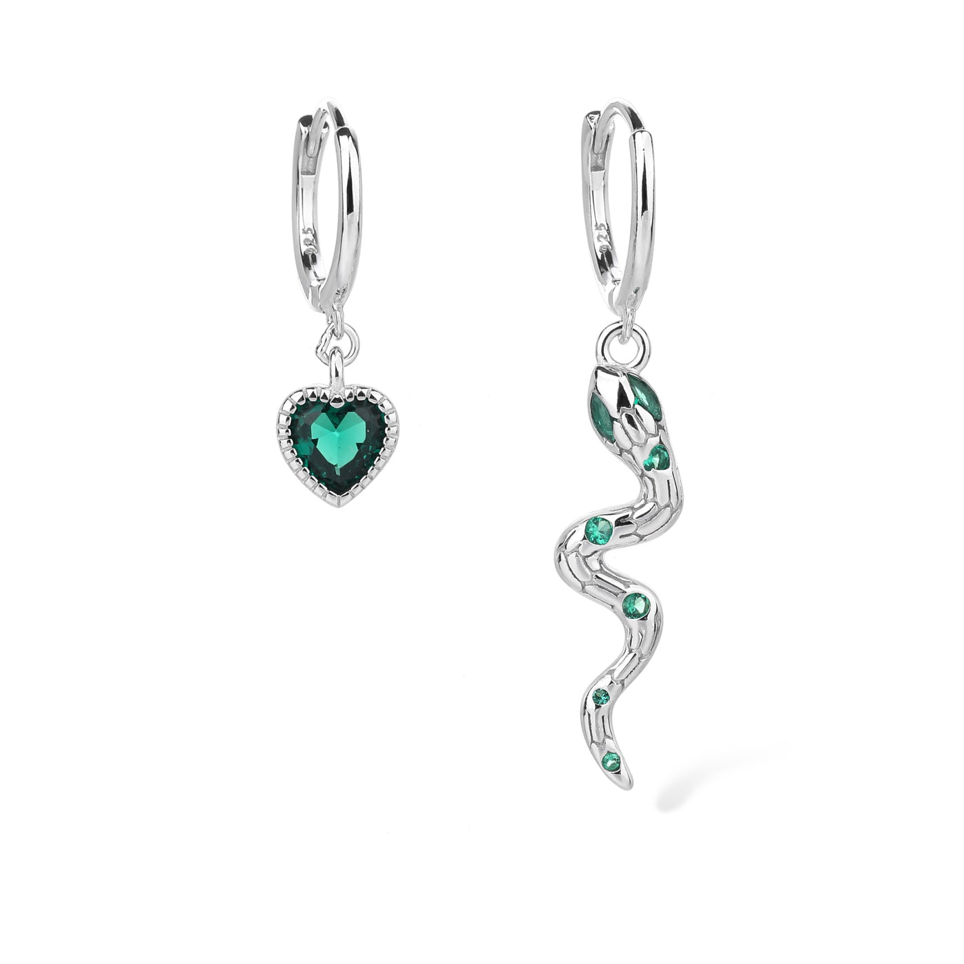 SNAKE/HEART EARRINGS