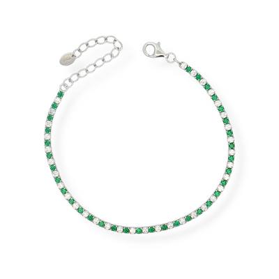 925 SILVER TENNIS MACHINE 16+4 CM rodium