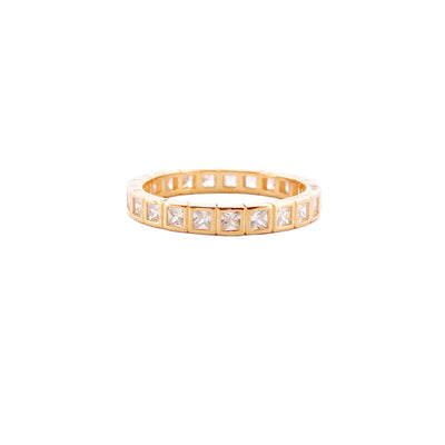 ETERNITY RING WITH SQUARE STONES