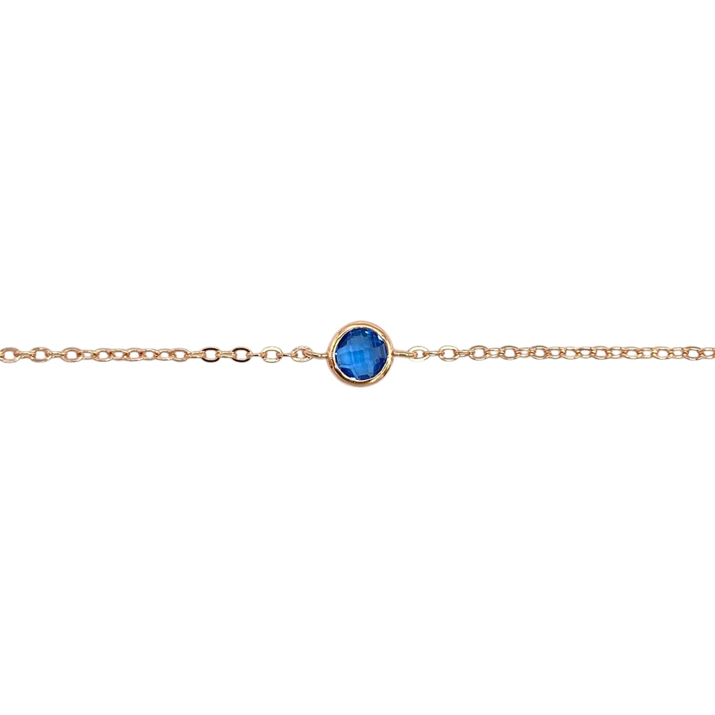 Silver anklet with connector - rose plated