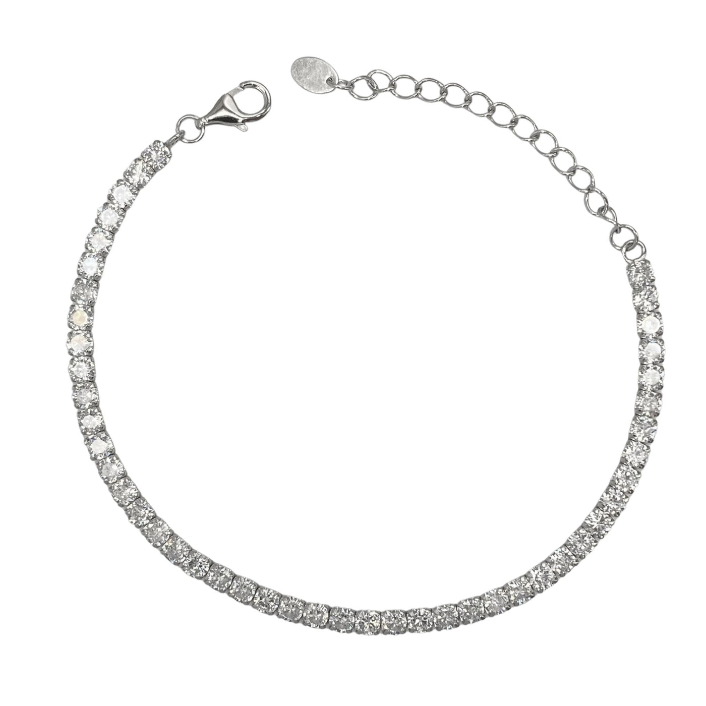 Silver tennis bracelet - 3 mm