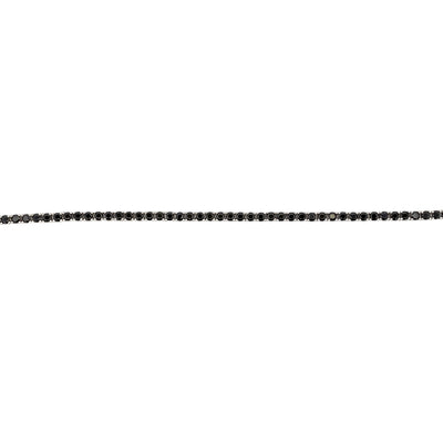 Silver casting tennis bracelet with black zirconia - 2.5 mm