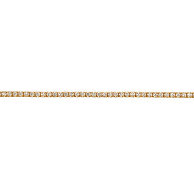 Silver machine tennis bracelet with white zirconia - 1.5 mm