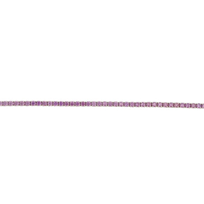 Silver machine tennis bracelet - 1.5 mm - rhodium