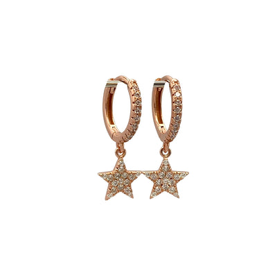 Silver earrings with star
