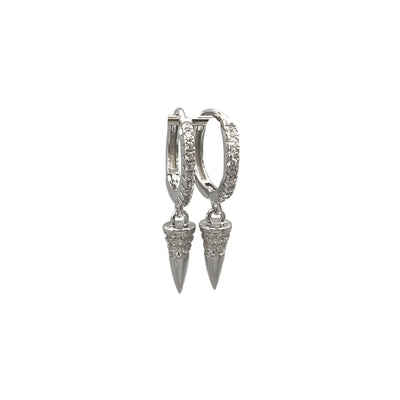 Silver earrings with cones charm