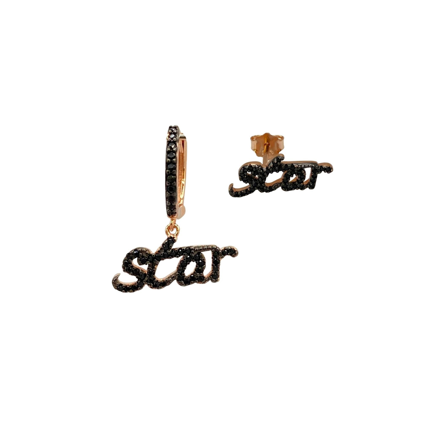Silver earrings with star charm