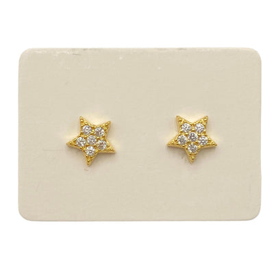 Pack of 5 silver stud star earrings - 7 mm