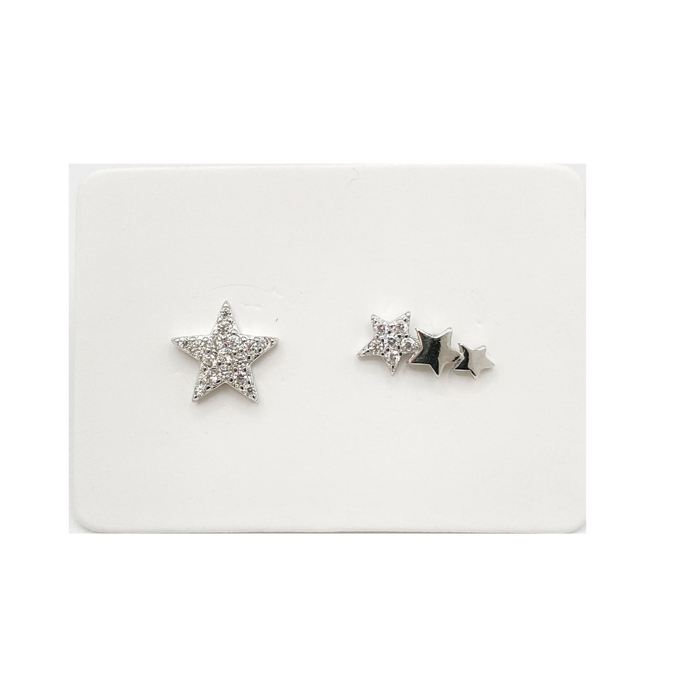 Pack of 5 stud earrings with stars