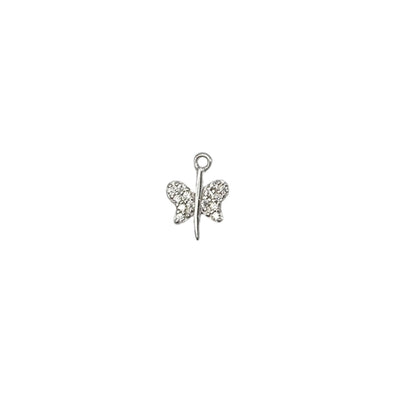 Pack of 5 Butterfly charms in silver