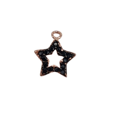 Confezione da 5 pendenti stella vuota in argento - 7 mm