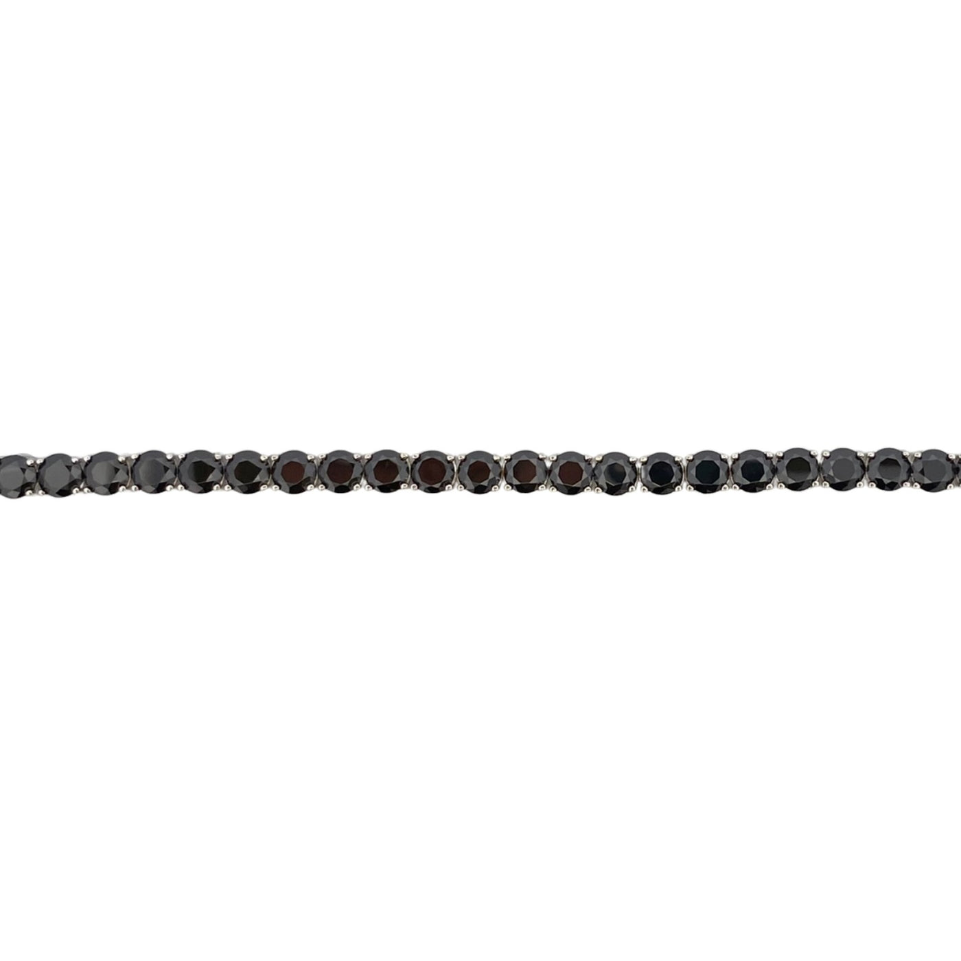 Silver casting tennis bracelet with black zirconia - 5 mm