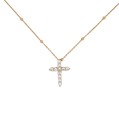 Silver necklace with cross charm