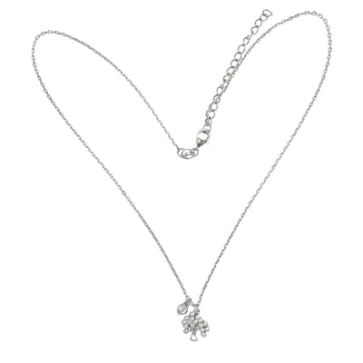 Silver necklace with tree of life and heart charms