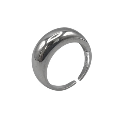 Silver plain ring