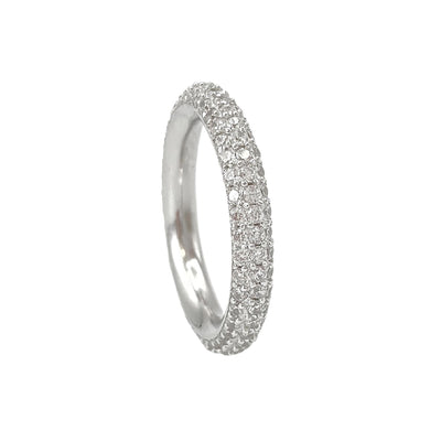 Silver eternity ring 3 lines - 3.5 mm
