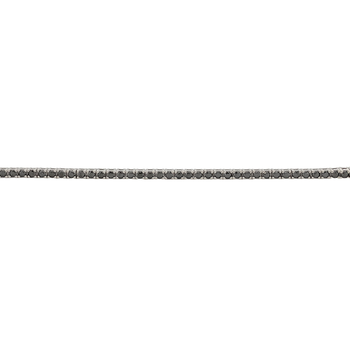 Silver casting tennis bracelet with black zirconia - 2 mm