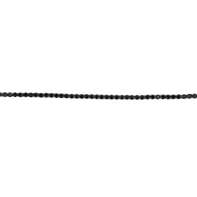 Silver casting tennis bracelet with black zirconia - 3 mm